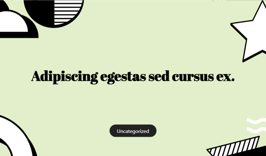 Adipiscing Egestas Sed Cursus Ex.