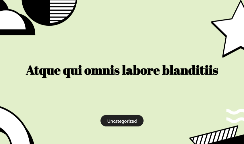 Atque Qui Omnis Labore Blanditiis