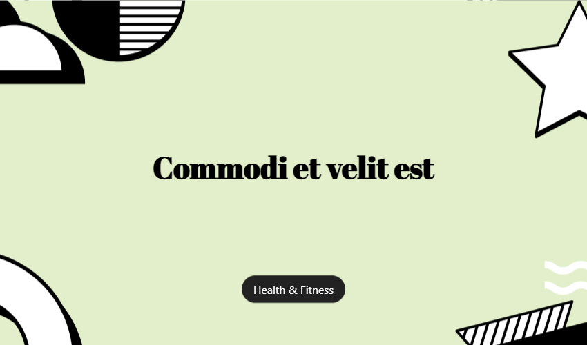 Commodi Et Velit Est