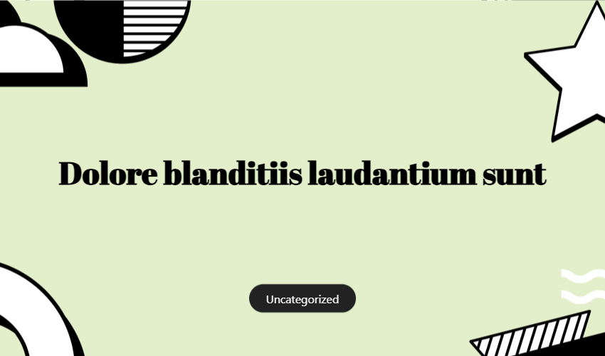 Dolore Blanditiis Laudantium Sunt