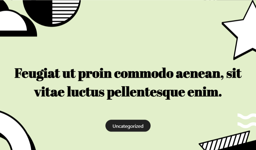 Feugiat Ut Proin Commodo Aenean, Sit Vitae Luctus Pellentesque Enim.