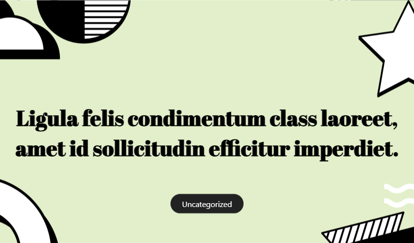 Ligula Felis Condimentum Class Laoreet, Amet Id Sollicitudin Efficitur Imperdiet.