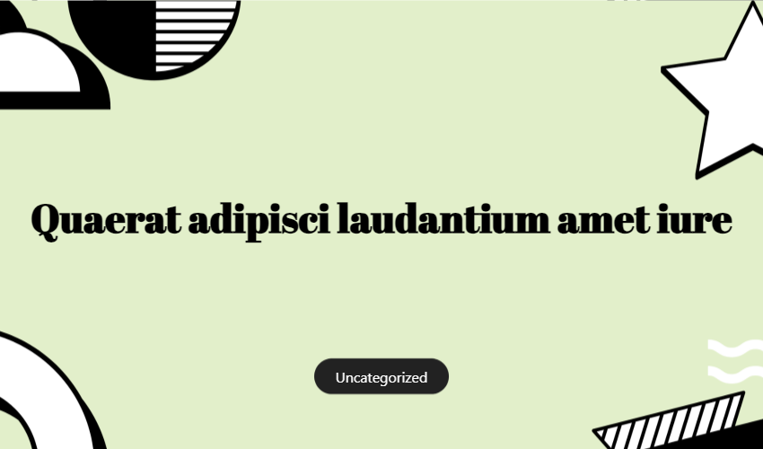 Quaerat Adipisci Laudantium Amet Iure