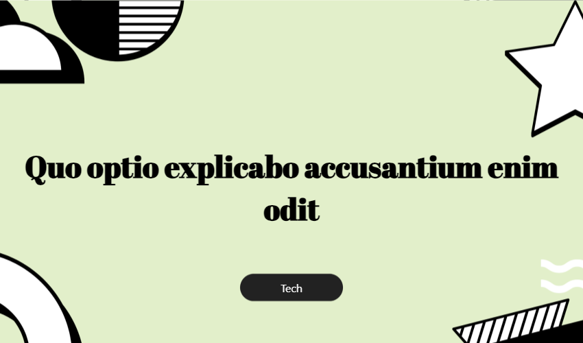 Quo Optio Explicabo Accusantium Enim Odit