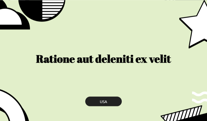 Ratione Aut Deleniti Ex Velit