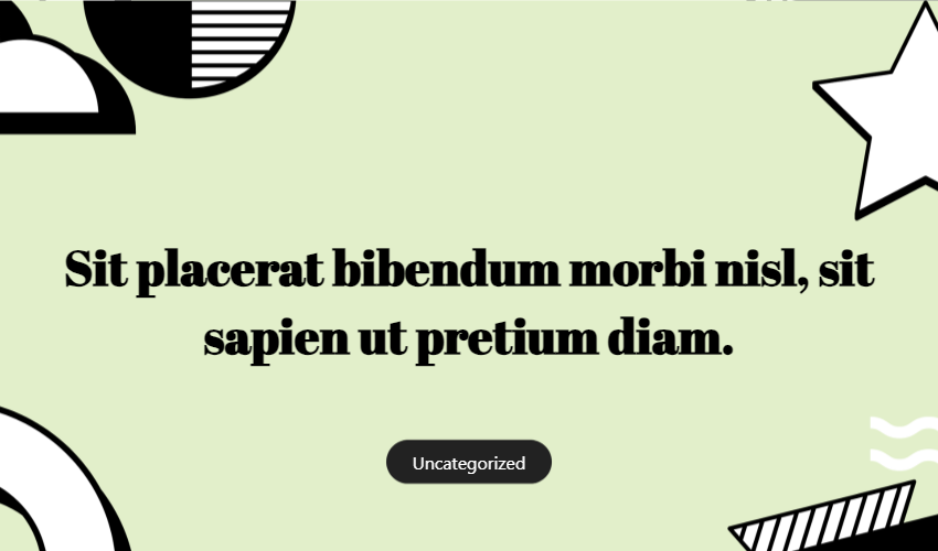 Sit Placerat Bibendum Morbi Nisl, Sit Sapien Ut Pretium Diam.