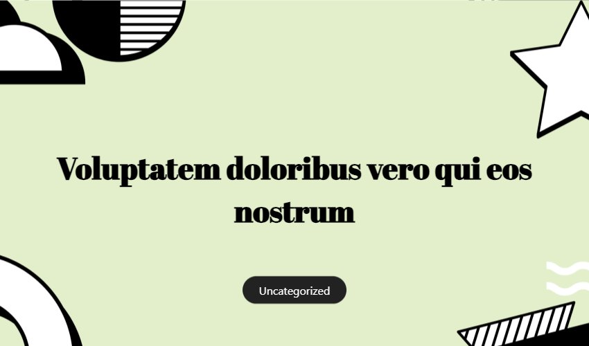 Voluptatem Doloribus Vero Qui Eos Nostrum